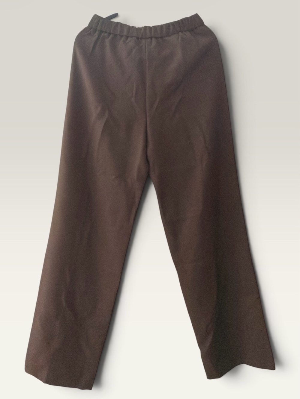 Commense Wide-Leg High-Waist Pants in Dark Brown with Gold Buckle - Picture 3 of 3